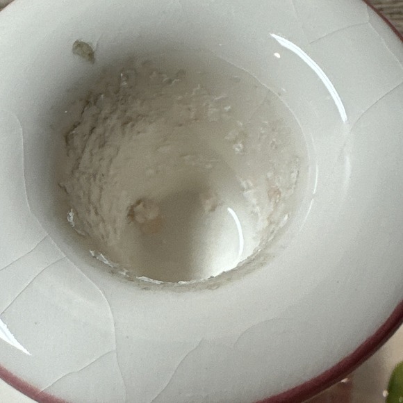 Porcelain Floral Candleholders  4.25x3.75" (Set of 2) Vintage *Glaze is Crackled - Picture 4 of 7